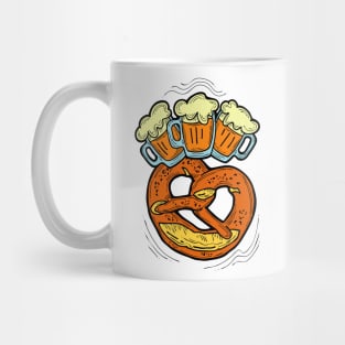 Oktoberfest traditional German beer festival for drinking friends. Mug